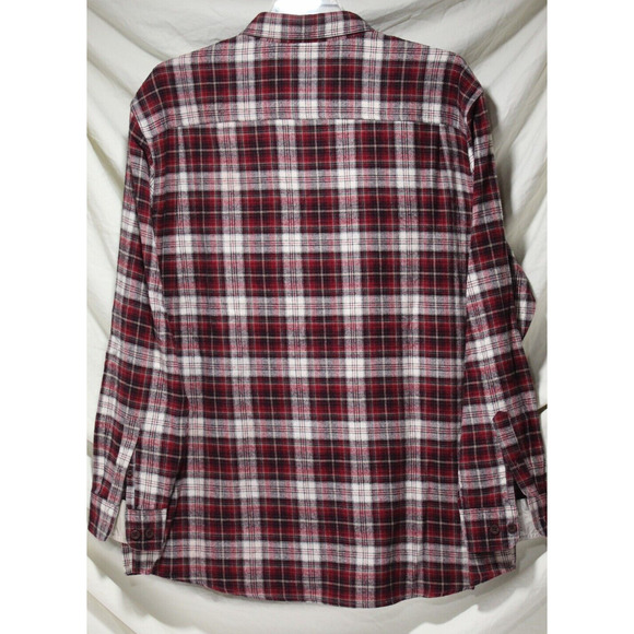 North River Men's XXL Red Tartan Plaid Button-up LS Flannel Shirt XXL Outdoors - Picture 2 of 13